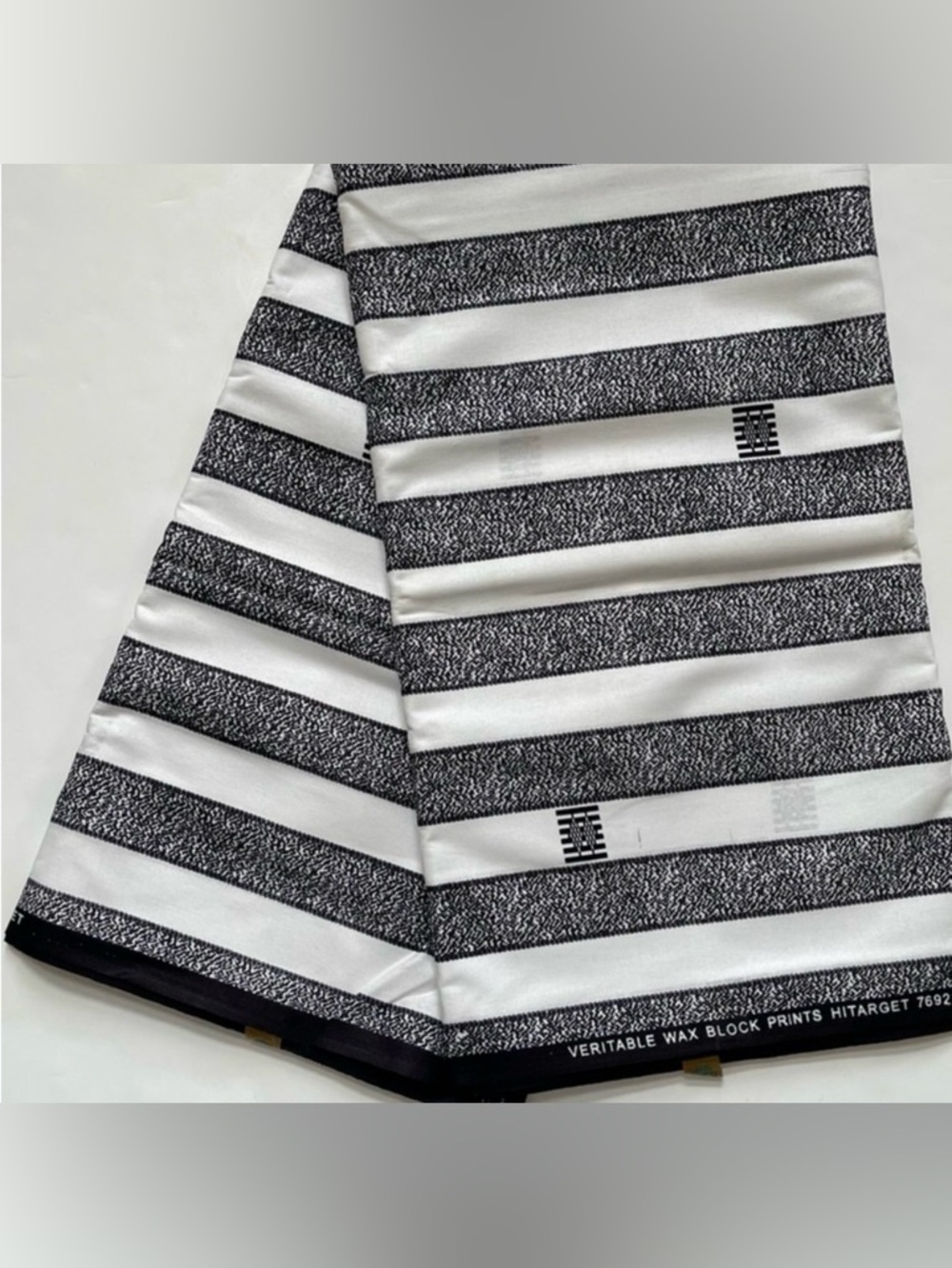 Classic Black and White Striped Cotton Print Fabric